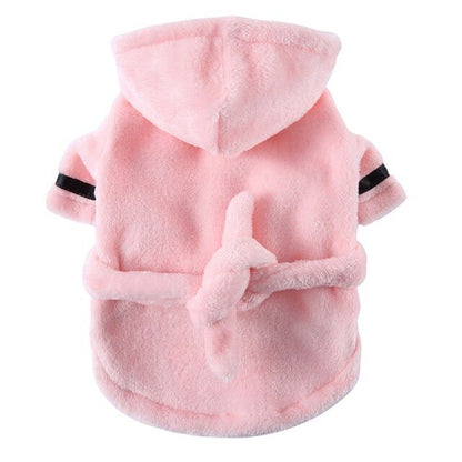 Pet Dog Towel Pajama with Hood Thickened Luxury Soft Cotton Hooded Bathrobe Quick Drying and Super Absorbent Dog Bath Towel