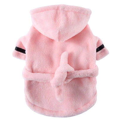 Pet Dog Towel Pajama with Hood Thickened Luxury Soft Cotton Hooded Bathrobe Quick Drying and Super Absorbent Dog Bath Towel