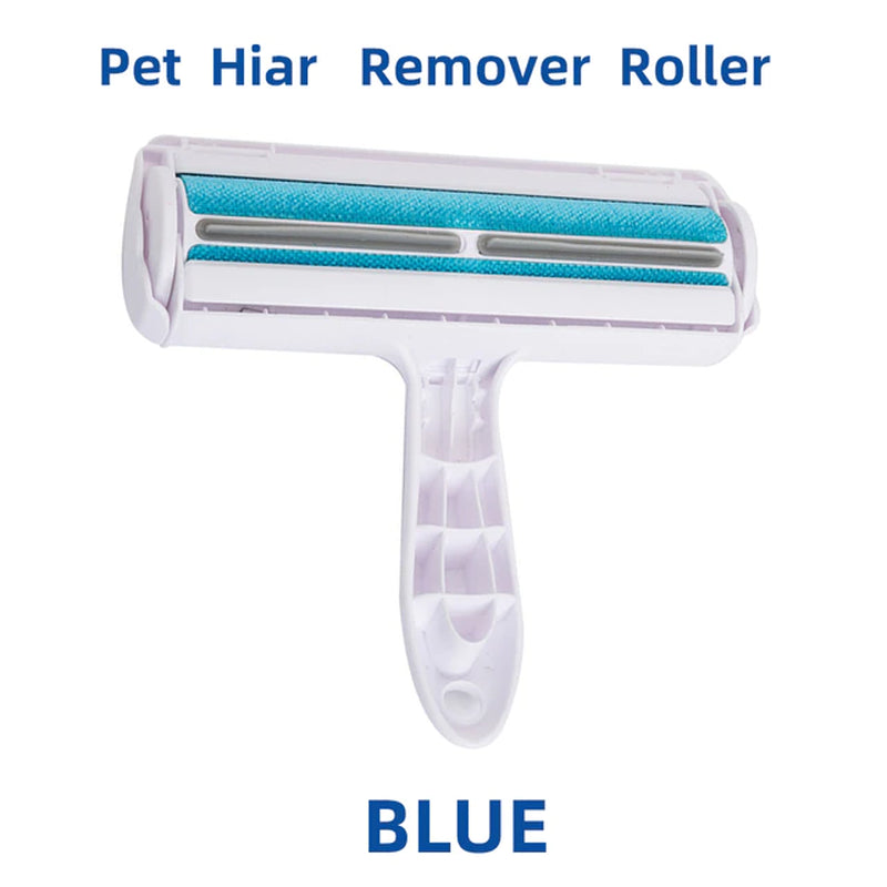 Pet Hair Roller Remover Lint Brush 2-Way Dog Cat Comb Tool Convenient Cleaning Dog Cat Fur Brush Base Home Furniture Sofa Clothe