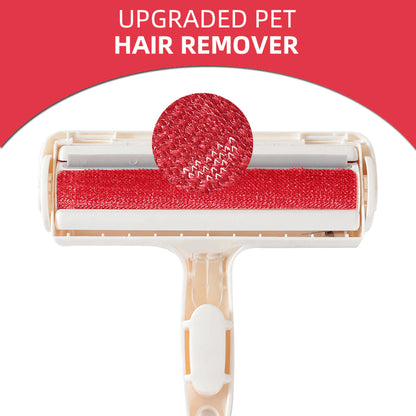 Pet Hair Roller Remover Lint Brush 2-Way Dog Cat Comb Tool Convenient Cleaning Dog Cat Fur Brush Base Home Furniture Sofa Clothe